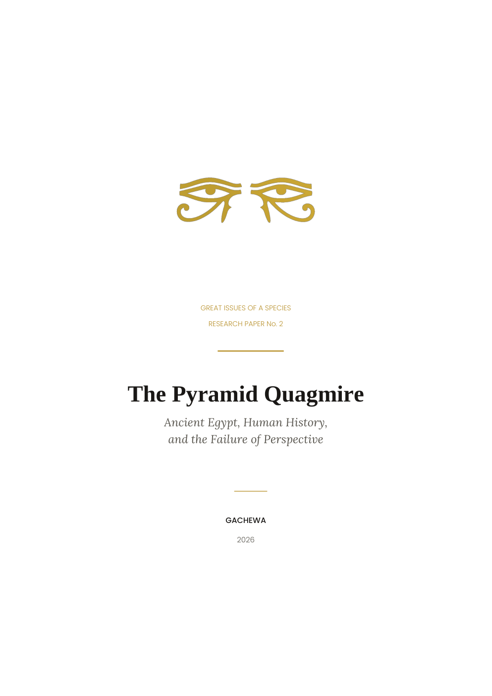 First page of The Pyramid Quagmire