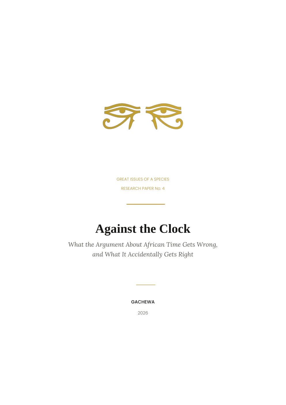 First page of What Even is African Time? (Against the Clock)